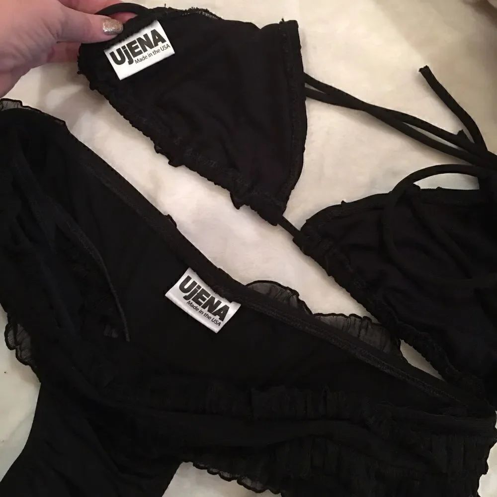 Ruffle T Back Bikini - Picture 2 of 3